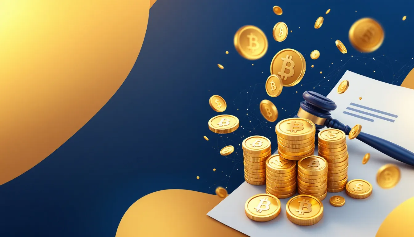 Ilustración conceptual de legislación fiscal sobre criptomonedas en Estados Unidos