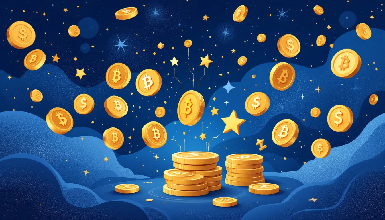 Ilustración abstracta de la política de exención de tokenización de la SEC con símbolos regulatorios