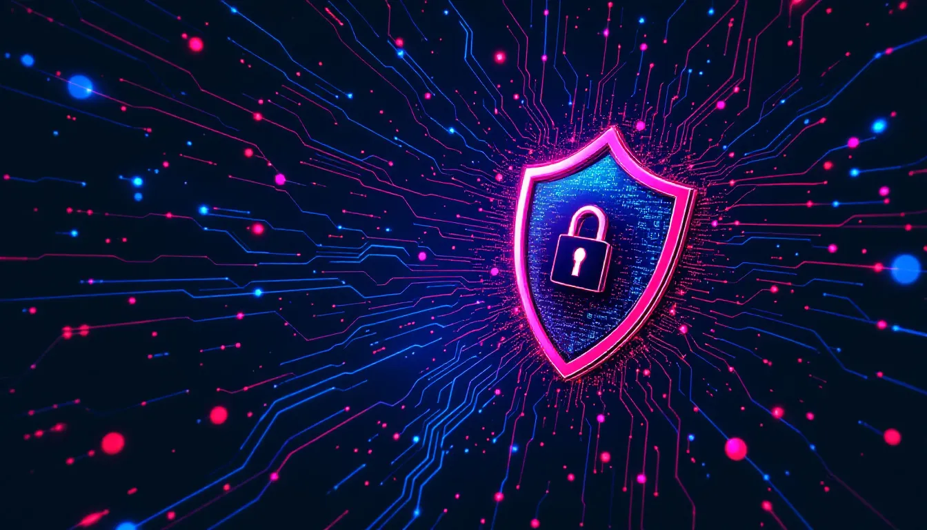 Ilustración conceptual de amenazas de ciberseguridad potenciadas por IA en criptomonedas