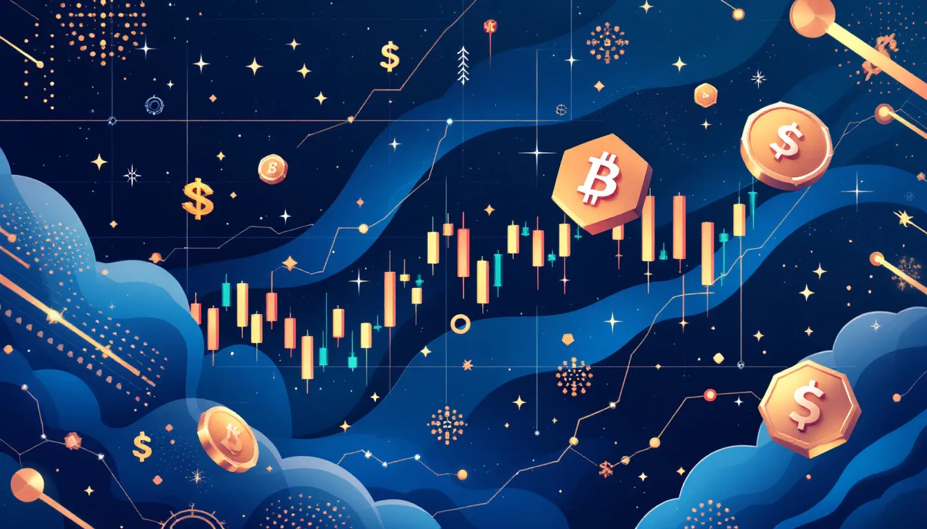 Ilustración conceptual sobre lanzamiento de derivados de acciones en plataforma cripto