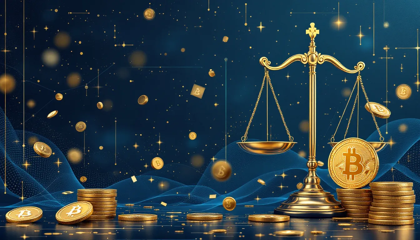Ilustración conceptual de decisión judicial sobre fraude con criptomonedas en tribunal federal