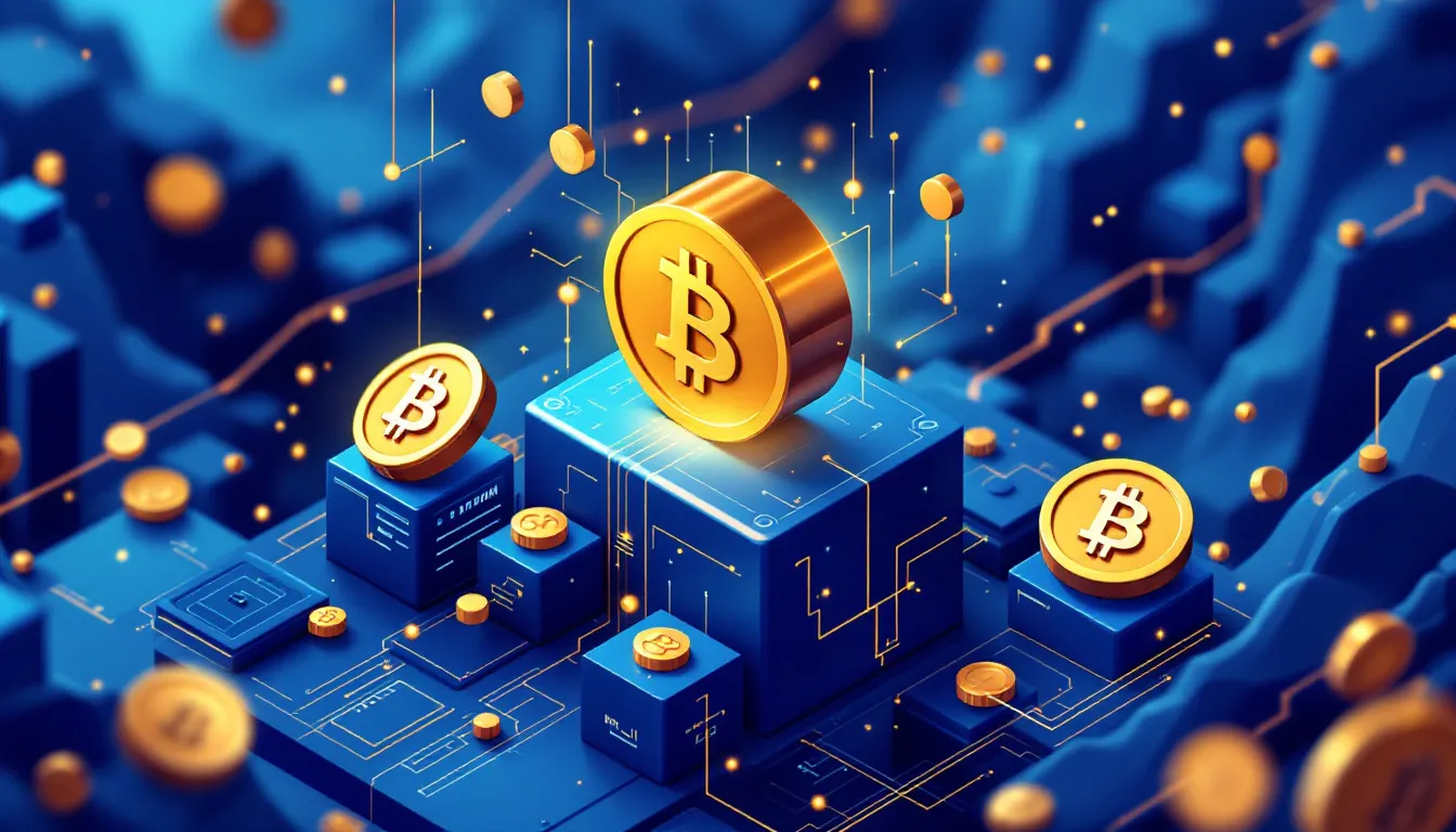 Ilustración conceptual sobre estrategias de minería y gestión de reservas de Bitcoin