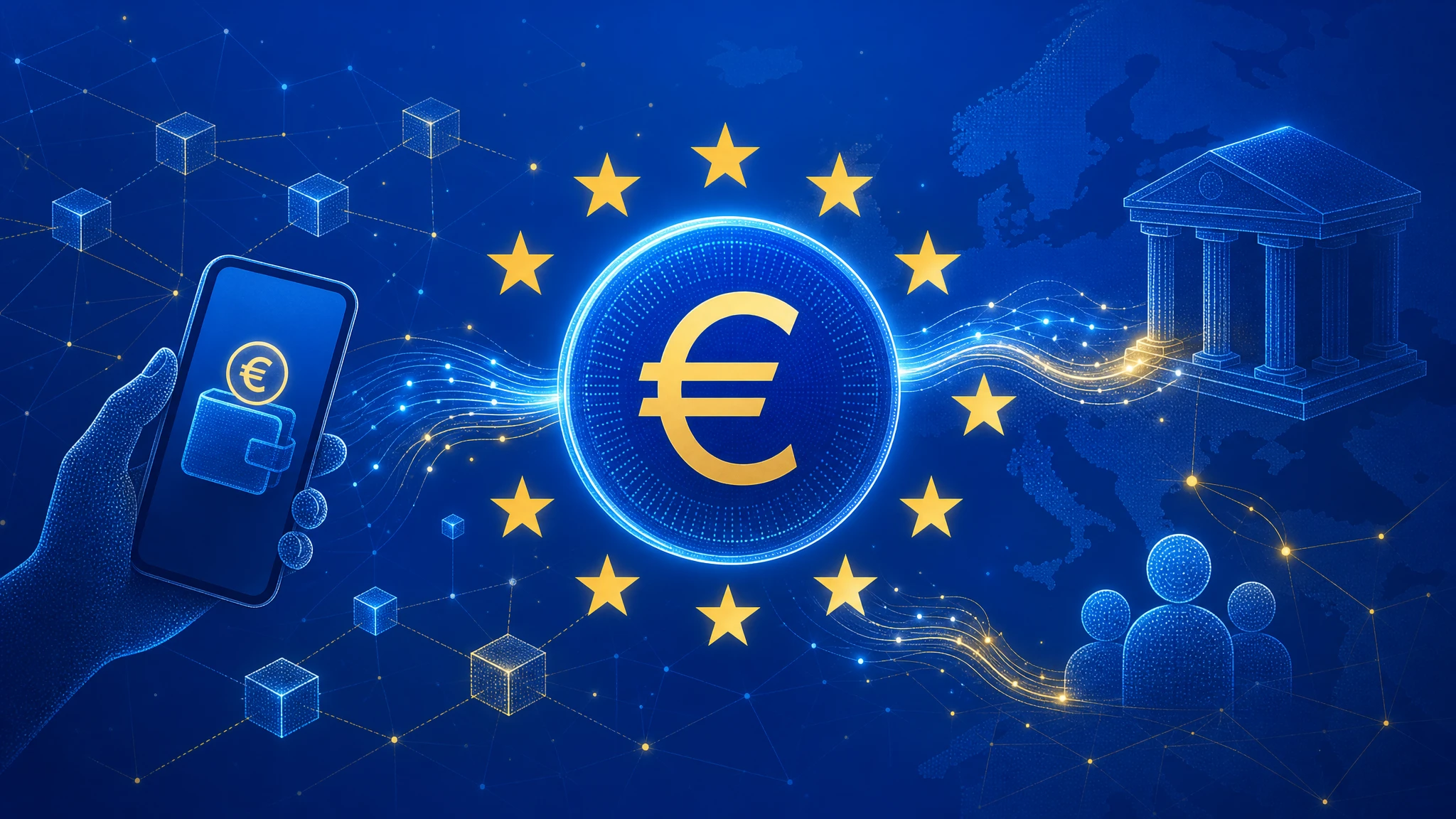Ilustración conceptual del proyecto de euro digital del BCE